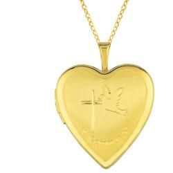 Sterling Silver/ Gold 'Dove' Heart Locket Necklace Lockets Necklaces