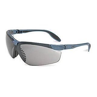 Uvex S3702 Genesis Slim Safety Eyewear, Pewter and Black Frame, Amber Ultra Dura Hardcoat Lens   Safety Glasses  