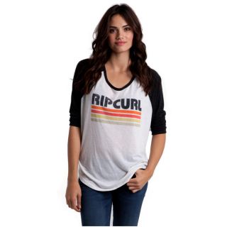 Rip Curl Switchback Baseball T Shirt   3/4 Sleeve   Womens