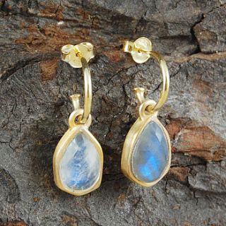 moonstone labradorite double sided earrings by embers semi precious and gemstone designs