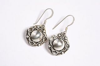 handmade silver ball tuareg earrings by alkina