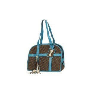 Java and Blue Quilted "Jet Setter" Super Durable Dog Carrier  Soft Sided Pet Carriers 