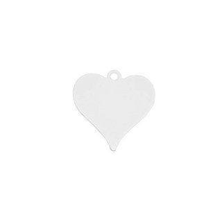 Silver Filled Blank Stamping 'Heart' Pendant 18mm (1)