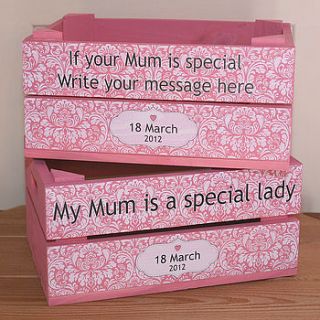 personalised mother's day floral gift crate by plantabox