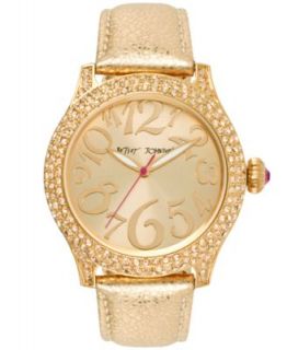 Betsey Johnson Watch, Womens White Croc Embossed Leather Strap BJ00019 06   Watches   Jewelry & Watches
