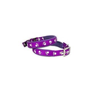Omni Pet Padded Dog Collar   Purple Paws 16" 