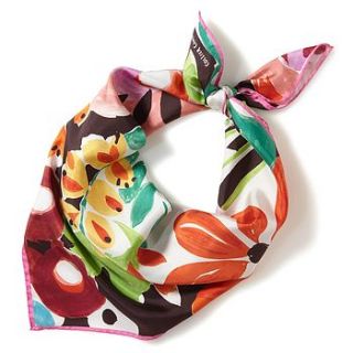 big flower silk scarf by collier campbell