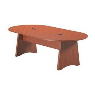 Mayline Brighton 8' Wood Racetrack Conference Table with Slab Base   