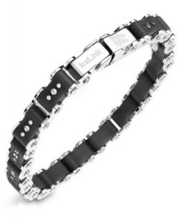 IceLink Stainless Steel Bracelet, Large Bicycle Bracelet   Bracelets   Jewelry & Watches