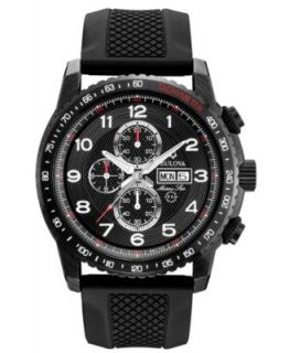 Bulova Mens Chronograph Precisionist Black Rubber Strap Watch 47mm 98B172   Watches   Jewelry & Watches