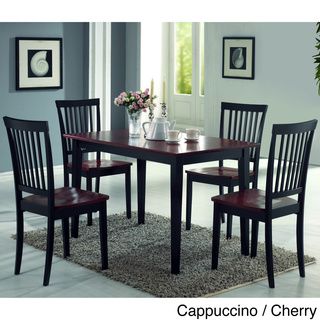 Oakdale 5 piece Cappuccino/ Cherry Dining Set Coaster Dining Sets