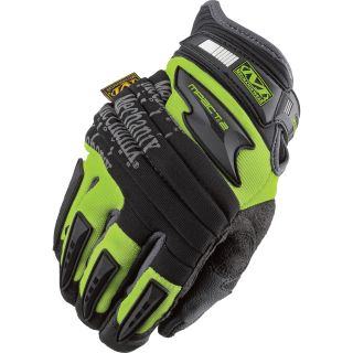 Mechanix Wear Safety M-Pact 2 Gloves — High-Visibility Yellow, Model# SP2-91  Mechanical   Shop Gloves