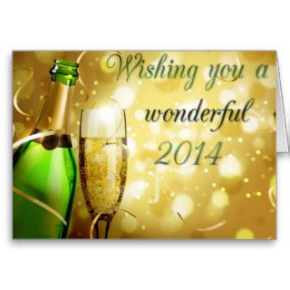 Champagne Toast to 2014 Greeting Card