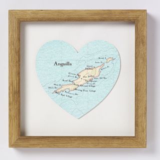 anguilla map heart print by bombus off the peg