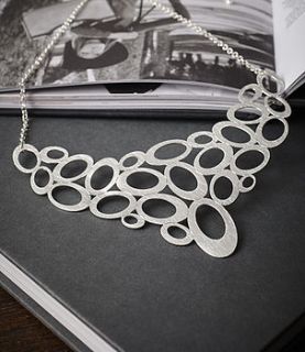 silver circles necklace by lime lace