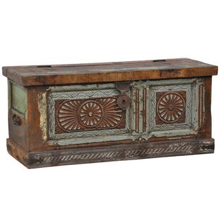 'Alec' Old Panel Reclaimed Wood Storage Box Kosas Collections Coffee, Sofa & End Tables