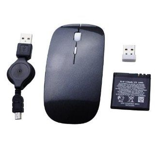 Mouse & Pad 2.4GHz Rechargeable 10m Wireless Optical Mouse Black Computers & Accessories