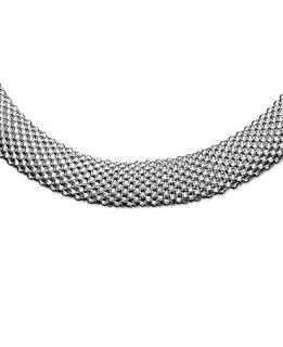 Sterling Silver Necklace, Mesh Oval   Necklaces   Jewelry & Watches