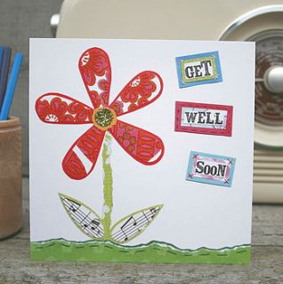 'get well soon' greetings card by the writing bureau