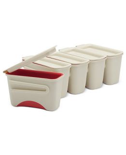 Lekue Food Storage Containers, 100 ML 4 Compartments Portion Saver   Kitchen Gadgets   Kitchen