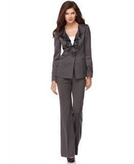 Anne Klein Suit, Ruffled Single Button Jacket & Bootcut Pants   Suits & Suit Separates   Women