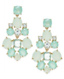 kate spade new york Earrings, Gold Tone Glitter Stone Chandelier Earrings   Fashion Jewelry   Jewelry & Watches