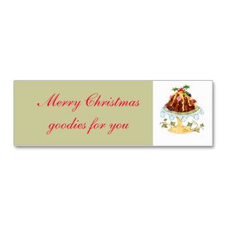 Christmas goodies gift tag business card templates