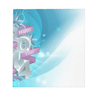 Happy New Year 2014 Background Note Pad
