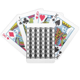 Black Grey Gray and White Masculine Design for Him Bicycle Playing Cards
