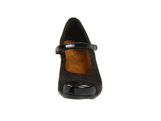 Naot Footwear Flare Black Velvet Nubuck Black Crinkle Patent Leather