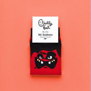 set of four cool character socks by chattyfeet socks
