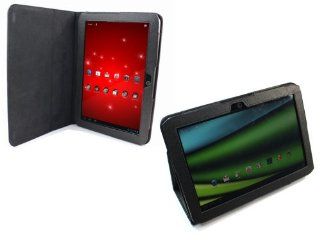 MiTAB Black Bycast Leather Carry Case Cover With Adjustable Stand For The Toshiba Excite 10 LE AT205 T16 10.1 Inch 16GB Tablet (Magnesium Silver) Computers & Accessories