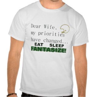 Dear Wife Priorities Football T Shirt