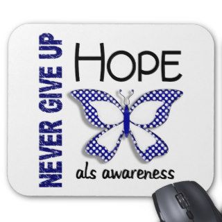 ALS Never Give Up Hope Butterfly 4.1 Mouse Pad