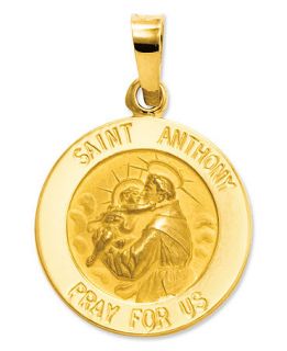 14k Gold Charm, Saint Anthony Medal Charm   Jewelry & Watches