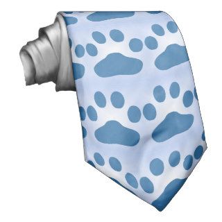 Blue Paw Print Tie