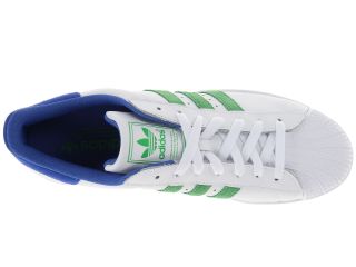 adidas Originals Superstar 2 White/Vivid Green/Vivid Blue