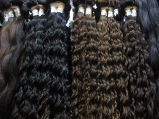 20" Grade AAAA 100% Virgin Indian Remy Human Deep Wave Weft Soft & Silky Hair Extension Hair   Color #1B (Off Black)  Very Curly Indian Remi Hair  Beauty