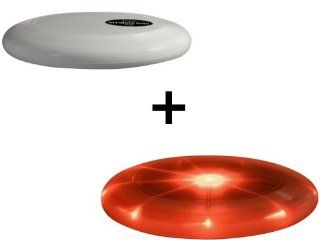 FlashFlight Red LED Frisbee Ultimate Daytime Disc Set  Ultimate Flying Discs  Sports & Outdoors