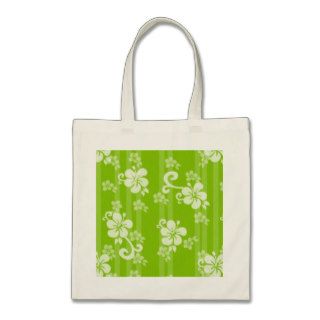 Lime Green Hibiscus Flower print Bags
