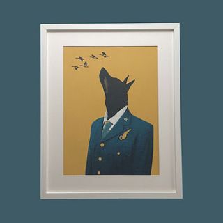 royal air fox screenprint by orwell and goode