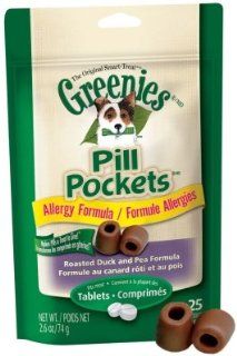 GREENIES/NUTRO   PILL POCKET DOG CAP ALLERGY (FORMULA 6.6OZ) "NUTRO   GREENIES DOG DENTAL TREATS"