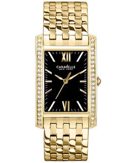 Caravelle New York by Bulova Womens Gold Tone Stainless Steel Bracelet Watch 24mm 44L119   Watches   Jewelry & Watches