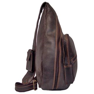 David King Backpack Style Cross Body Bag in Distressed Leather