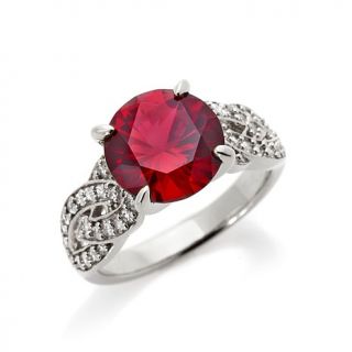 Daniel K 4.21ct Absolute™ and Created Ruby Round and Pavé Braided Si