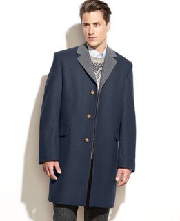 Michael Michael Kors Wool Blend Overcoat with Contrast Collar   Coats & Jackets   Men
