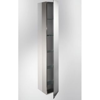 WS Bath Collections Linea 11 x 64.1 Mirrored Wall Mount Linen Tower