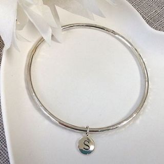 personalised initial bangle by suzy q