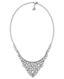 Swarovski Necklace, Palladium Plated Crystal Statement Necklace   Fashion Jewelry   Jewelry & Watches
