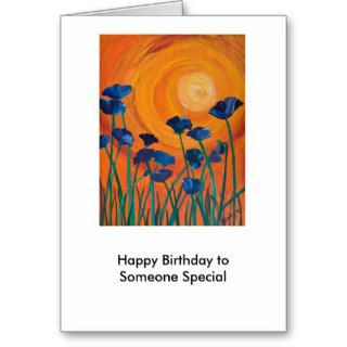 sun and red sky, Happy Birthday to Someone Special Greeting Card